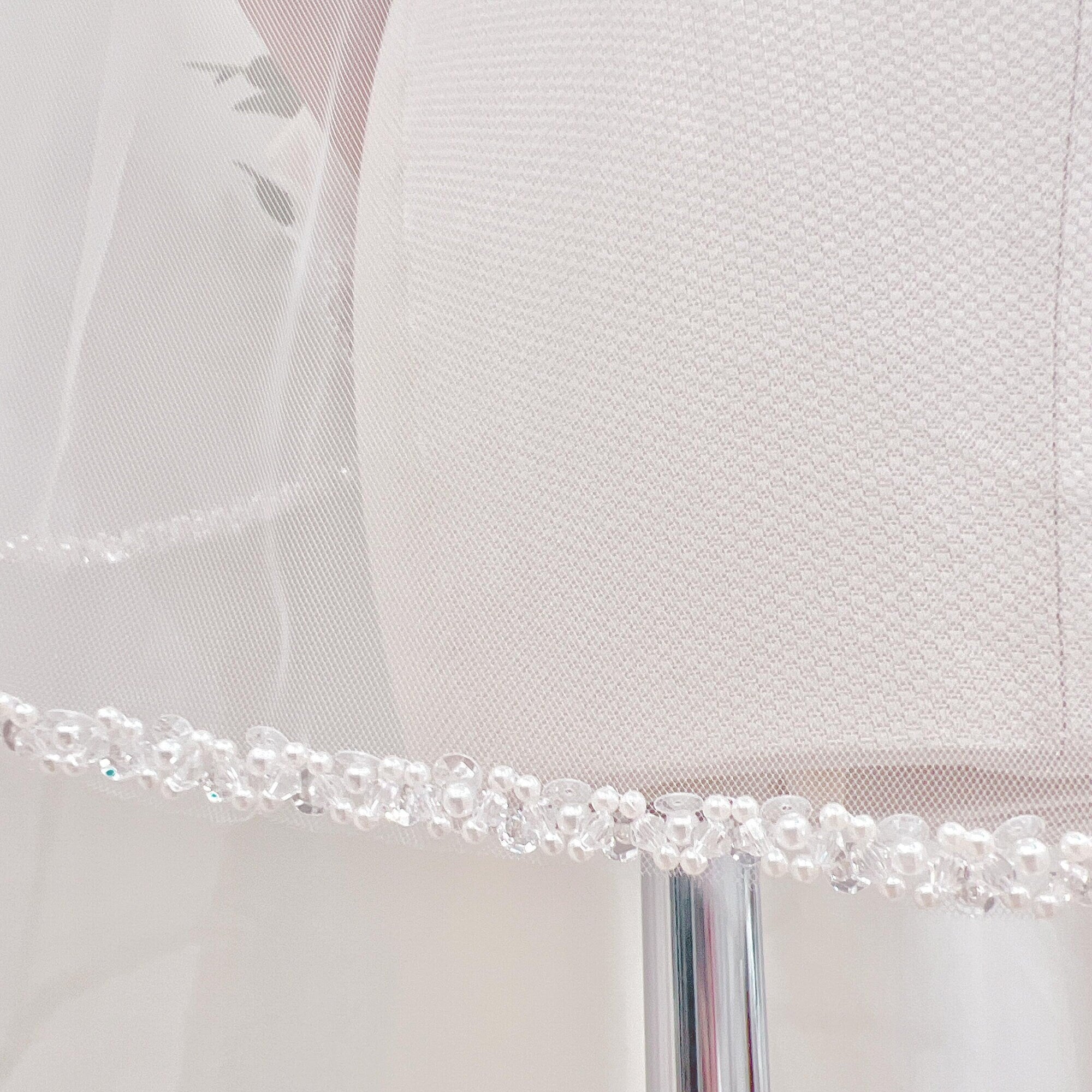 Pearl and Crystal Beaded Edge Veil